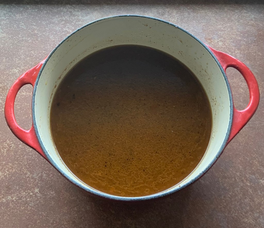 Streamline sauce espagnoe before reduction