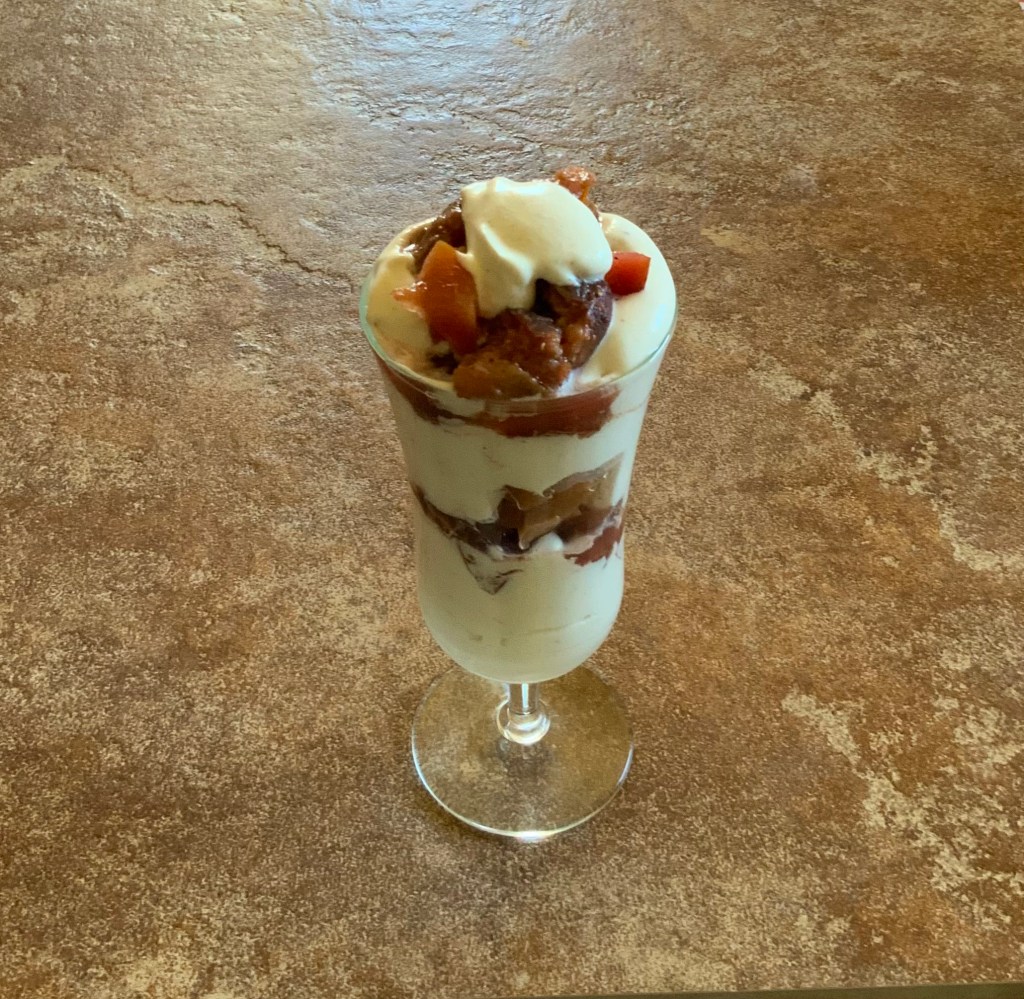 Frozen fig plum dessert assemn Bled readt]y for freezer