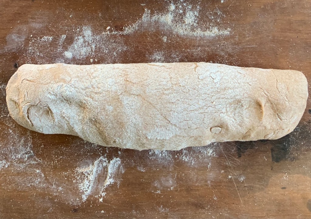 Grant turn over so fold is toward bottom