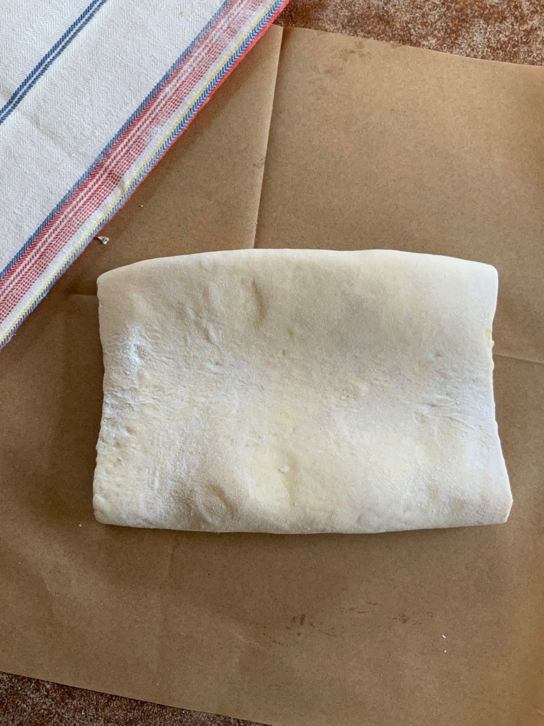 End of first set plus 1sr of second set of 2 folds...1 more in this and then 1 more set..6 total