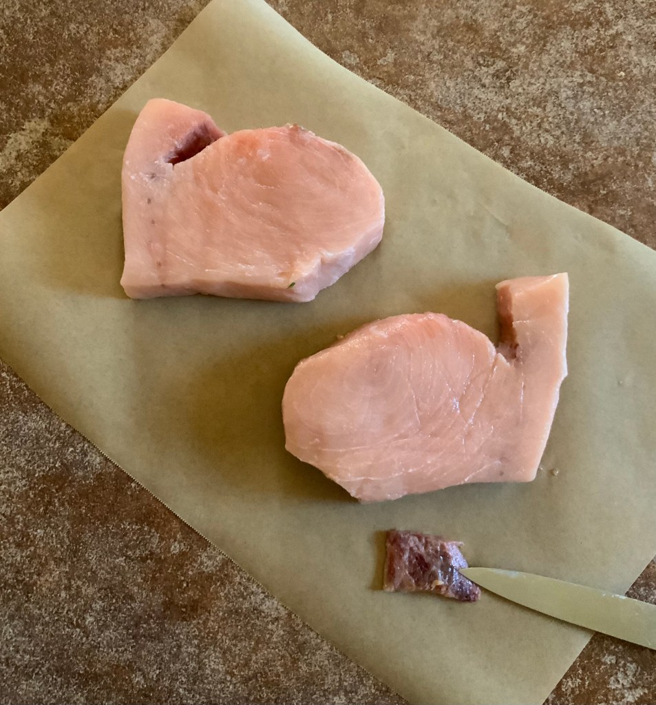 Swordfish skinned bloodline removed wild caught