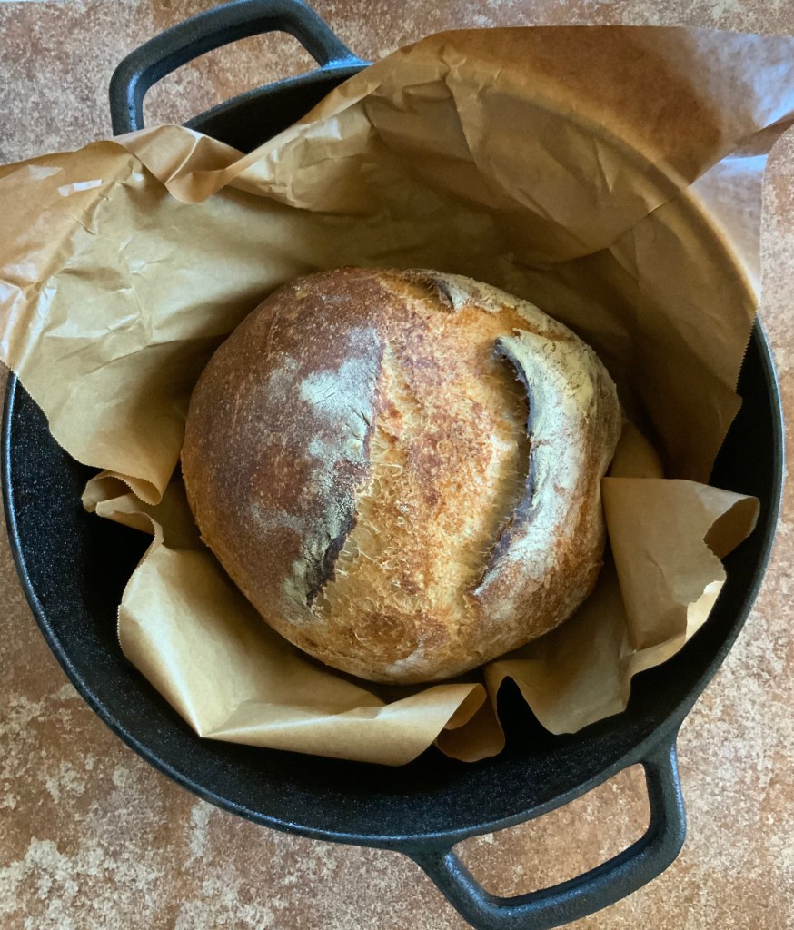 Sourdough out of oven